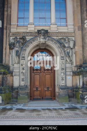 Vintage Holztür, Dresden, Sachsen Deutschland Stockfoto