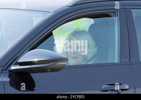 Sydney, Australien. Oktober 2024. Queen Camilla kommt während der offiziellen Abreise von Queen Camilla und König Charles III. Vom Flughafen Sydney am 23. Oktober 2024 in Sydney, Australien Credit: IOIO IMAGES/Alamy Live News Stockfoto