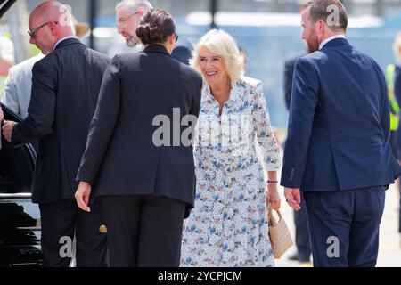 Sydney, Australien. Oktober 2024. Queen Camilla kommt während der offiziellen Abreise von Queen Camilla und König Charles III. Vom Flughafen Sydney am 23. Oktober 2024 in Sydney, Australien Credit: IOIO IMAGES/Alamy Live News Stockfoto