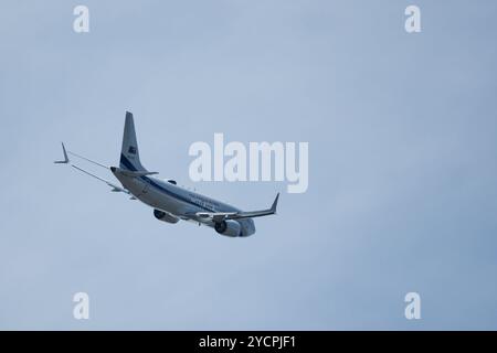 Sydney, Australien. Oktober 2024. Sie Majesties flogen am 23. Oktober 2024 in Sydney nach Samoa für CHOGM an, während Queen Camilla und König Charles III. Offiziell vom Flughafen Sydney starteten Stockfoto