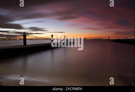 Blick Auf Die Botany Bay Bei Sonnenuntergang Stockfoto