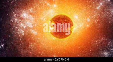 Sonne im Weltraum Stockfoto