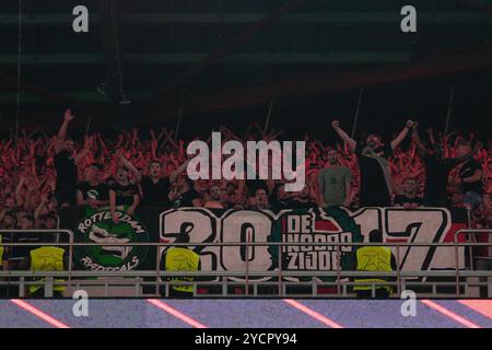 Lissabon, Portugal. Oktober 2024. Feyenoord-Fans in der UEFA Champions League-Phase am 3. Spieltag zwischen Benfica und Feyenoord im Estádio da Luz in Lissabon, Portugal. 10/23/2024 Credit: Brazil Photo Press/Alamy Live News Stockfoto