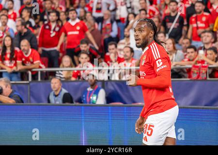 Lisboa, Portugal. Oktober 2024. Ranato Sanches aus Benfica wurde während des Spiels der UEFA Champions League zwischen Benfica und Feyenoord im Estadio Sport Lisboa e Benfica gesehen. Endpunktzahl: Benfica 1:3 Feyenoord. (Foto: Nuno Branco/SOPA Images/SIPA USA) Credit: SIPA USA/Alamy Live News Stockfoto