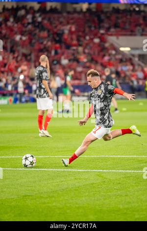 Lisboa, Portugal. Oktober 2024. Kerem Akturkoglu aus Benfica wurde während des Spiels der UEFA Champions League zwischen Benfica und Feyenoord im Estadio Sport Lisboa e Benfica gesehen. Endpunktzahl: Benfica 1:3 Feyenoord. (Foto: Nuno Branco/SOPA Images/SIPA USA) Credit: SIPA USA/Alamy Live News Stockfoto