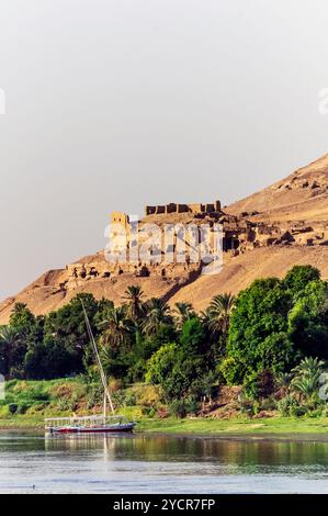 Impressionen der Nillandschaft bei Assuan, Ägypten Stockfoto