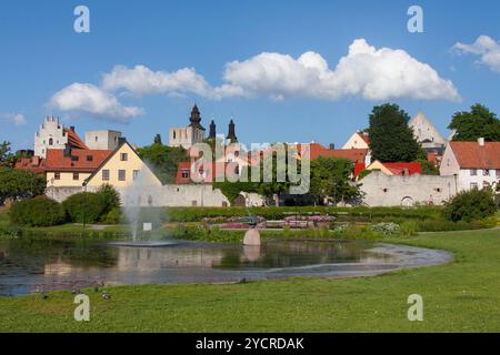 Almedalen Park, Visby, Gotland Island, Schweden Stockfoto