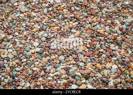 Hintergrund der Kieselsteine am Strand, Textur Stockfoto