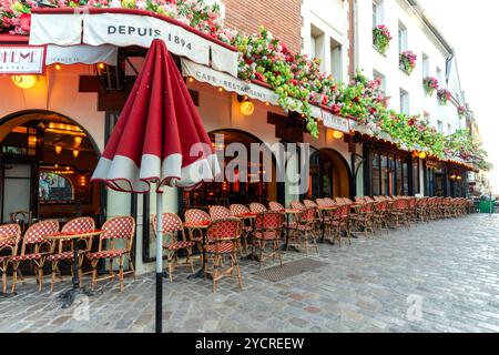 Restaurant, Montmartre, Paris, Île-de-France, Frankreich, Europa Stockfoto