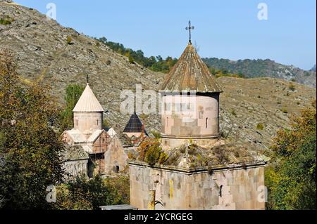Grabkapelle von Mkhitar Gosh (1130-1213), Schriftsteller, Denker, Priester, Gründer des Klosters Goshavank, Dorf Gosh, Dilijan Nationalpark, Region Tavush, Stockfoto