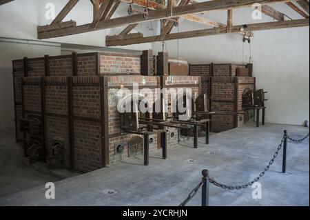 03.06.2017, Dachau, Bayern, Deutschland, Europa, Krematoriumsbereich der KZ-Gedenkstätte Dachau. Dachau war das erste Konzentrationslager in G Stockfoto