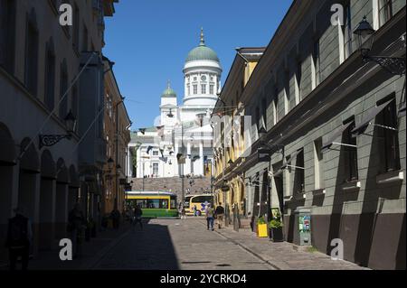 23.06.2018, Helsinki, Finnland, Europa, Kathedrale von Helsinki am Senatsplatz, auch bekannt als Weiße Kathedrale oder Helsingin Tuomiokirkko, Europa Stockfoto