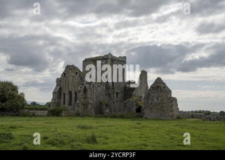 Cashel, Irland, 17. August 2022: Blick auf die Ruinen der Zisterzienserabtei Hore in der Nähe des Rock of Cashel im County Tipperary in Irland, Europa Stockfoto