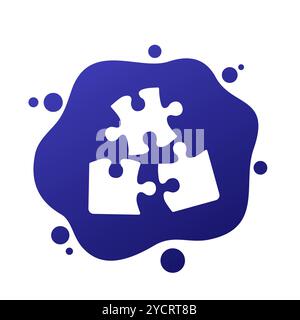 Puzzleteile Vektorsymbol für Web Stock Vektor