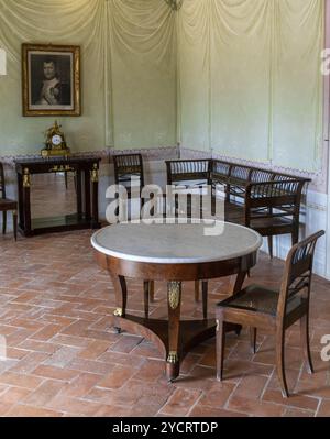 Portoferraio, Italien, 14. November 2023: Blick auf Napoleons Studie in der Villa San Martino Sommerresidenz seines Exils auf Elba, Europa Stockfoto