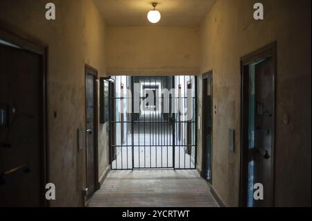 03.06.2017, Dachau, Bayern, Deutschland, Europa, Zellflügel im Bunker der KZ-Gedenkstätte Dachau. Dachau war die erste Konzentration ca. Stockfoto