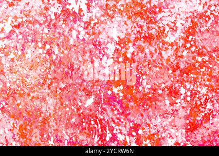 Abstrakte expressionistische Malerei mit leuchtenden roten und schwarzen Spritzern Stockfoto