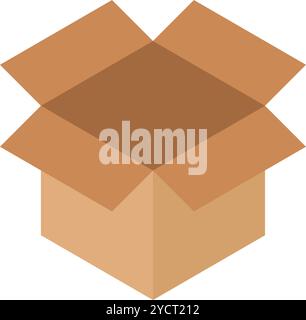 Vektorbild des Symbols „Open Box“. Geeignet für mobile Anwendungen, Webanwendungen und Printmedien. Stock Vektor