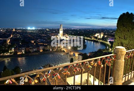 Blick von Castel San Pietro, Verona, Venetien, Norditalien Stockfoto