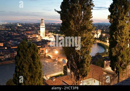 Blick von Castel San Pietro, Verona, Venetien, Norditalien Stockfoto