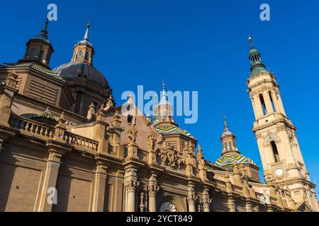 Die Kathedrale-Basilika unserer Lieben Frau von der Säule in, Basilika, Saragossa, Spanien Stockfoto