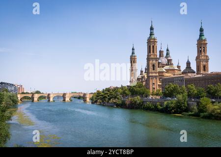 Die Kathedrale-Basilika unserer Lieben Frau von der Säule in, Basilika, Saragossa, Spanien Stockfoto