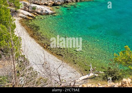 Geheime türkis Strand auf der Insel Brac Stockfoto