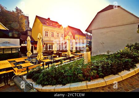 Alten Tkalciceva Straße in Zagreb Stockfoto