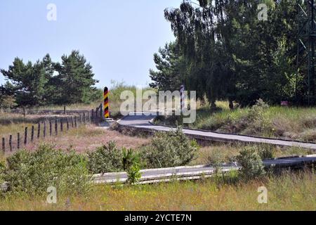 An der deutsch-polnischen Grenze bei Albeck, Usedom, Mecklenburg-Vorpommern Stockfoto