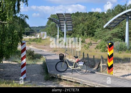 An der deutsch-polnischen Grenze bei Albeck, Usedom, Mecklenburg-Vorpommern Stockfoto