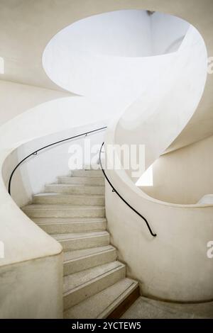 Wendeltreppe, Museum Unterlinden, Musée Unterlinden, Neubau der Architekten Herzog und de Meuron, Colmar, Elsass, Frankreich Stockfoto