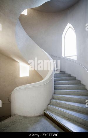 Wendeltreppe, Museum Unterlinden, Musée Unterlinden, Neubau der Architekten Herzog und de Meuron, Colmar, Elsass, Frankreich Stockfoto