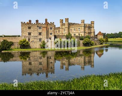 Leeds Castle in der Nähe von Maidstone, Kent, England, Großbritannien, Europa Stockfoto