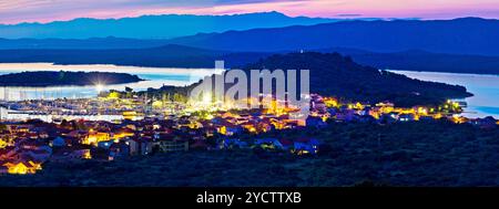 Betina und Murter Insel abend Panorama Stockfoto