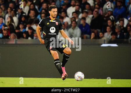 Andrea Carboni (AC Monza) während des italienischen Meisterschaftsspiels Serie A zwischen SSC Napoli und AC Monza am 29. September 2024 im Diego Armando Maradona Stadium in Neapel. Quelle: Luca Rossini/E-Mage/Alamy Live News Stockfoto