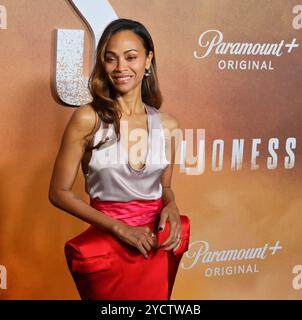 Los Angeles, Usa. Oktober 2024. Die Besetzung Zoe Saldana kommt am Mittwoch, 23. Oktober 2024, zur Premiere von Special Ops: Lioness, Staffel 2 im Linwood Dunn Theater in Los Angeles. Foto: Jim Ruymen/UPI Credit: UPI/Alamy Live News Stockfoto