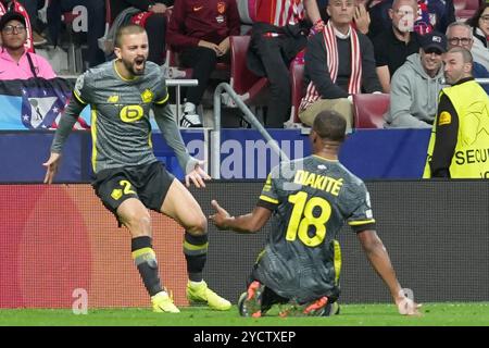 23. Edon Zhegrova von LOSC Lille während der UEFA Champions League, League-Phase, des Fußballspiels am 3. Spieltag zwischen Atletico de Madrid und LOSC Lille am 23. Oktober 2024 im Stadion Cívitas Metropolitano in Madrid, Spanien - Foto Laurent Lairys / DPPI Stockfoto
