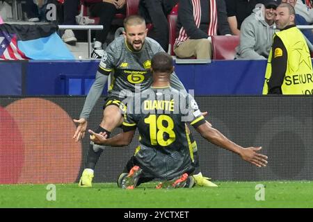 23. Edon Zhegrova von LOSC Lille während der UEFA Champions League, League-Phase, des Fußballspiels am 3. Spieltag zwischen Atletico de Madrid und LOSC Lille am 23. Oktober 2024 im Stadion Cívitas Metropolitano in Madrid, Spanien - Foto Laurent Lairys / DPPI Stockfoto
