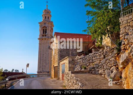 Dorf Lozisca auf der Insel Brac street view Stockfoto