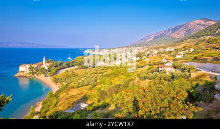 Bol auf der Insel Brac Panoramaaussicht Stockfoto