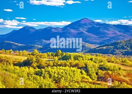 Idyllische Landschaft in der Nähe der Plitvicer Seen Stockfoto