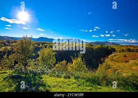 Korana River Canyon in der Nähe von Plitvice Stockfoto