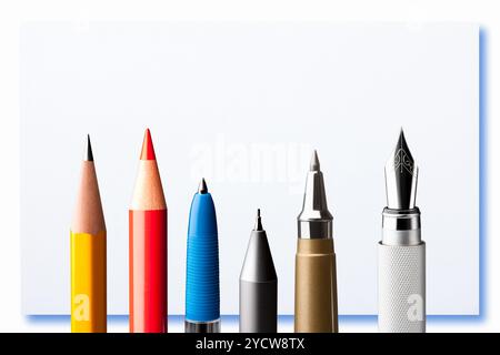 Stift und Papier Stockfoto