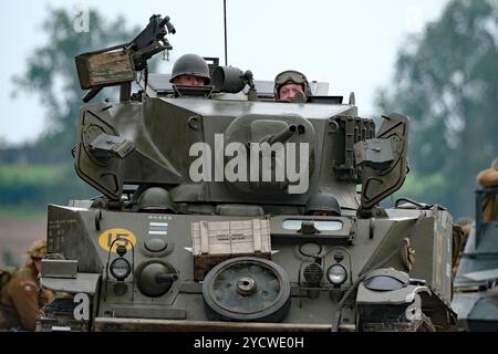 Der M3 Stuart war ein amerikanischer Leichtpanzer des Zweiten Weltkriegs. Eine verbesserte Version des Panzers wurde 1942 als M5 in Dienst gestellt. Stockfoto