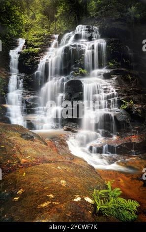 Wasserfall der Sylvia Falls in den Blue Mountains Stockfoto