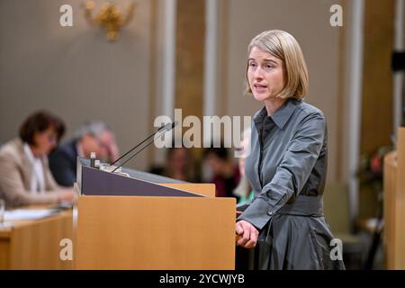 Linz, Österreich. Oktober 2024. LINZ, ÖSTERREICH - 24. OKTOBER: LH-StvIn Christine Haberlander (VP) waehrend der 29. Sitzung des Oberoesterreichischen Landtags im Landhaus Linz am 24. Oktober 2024 in Linz, Österreich.241024 SEPA 20 073 - 20241024 PD3739 Credit: APA-PictureDesk/Alamy Live News Stockfoto