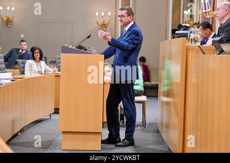 Linz, Österreich. Oktober 2024. LINZ, ÖSTERREICH - 24. OKTOBER: LR Markus Achleitner (VP) waehrend der 29. Sitzung des Oberoesterreichischen Landtags im Landhaus Linz am 24. Oktober 2024 in Linz, Österreich.241024 SEPA 20 065 - 20241024 PD3751 Credit: APA-PictureDesk/Alamy Live News Stockfoto