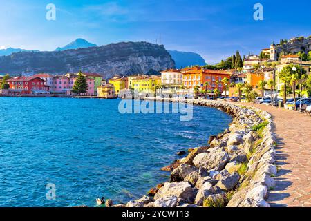 Lago di Garda Stadt Torbole Panoramaaussicht Stockfoto