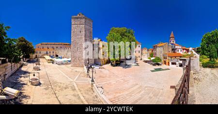 Zadar fünf Brunnen Platz und historische Architektur Panoramaaussicht Stockfoto