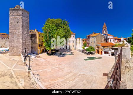 Zadar fünf Brunnen Platz und historische Architektur Panoramaaussicht Stockfoto